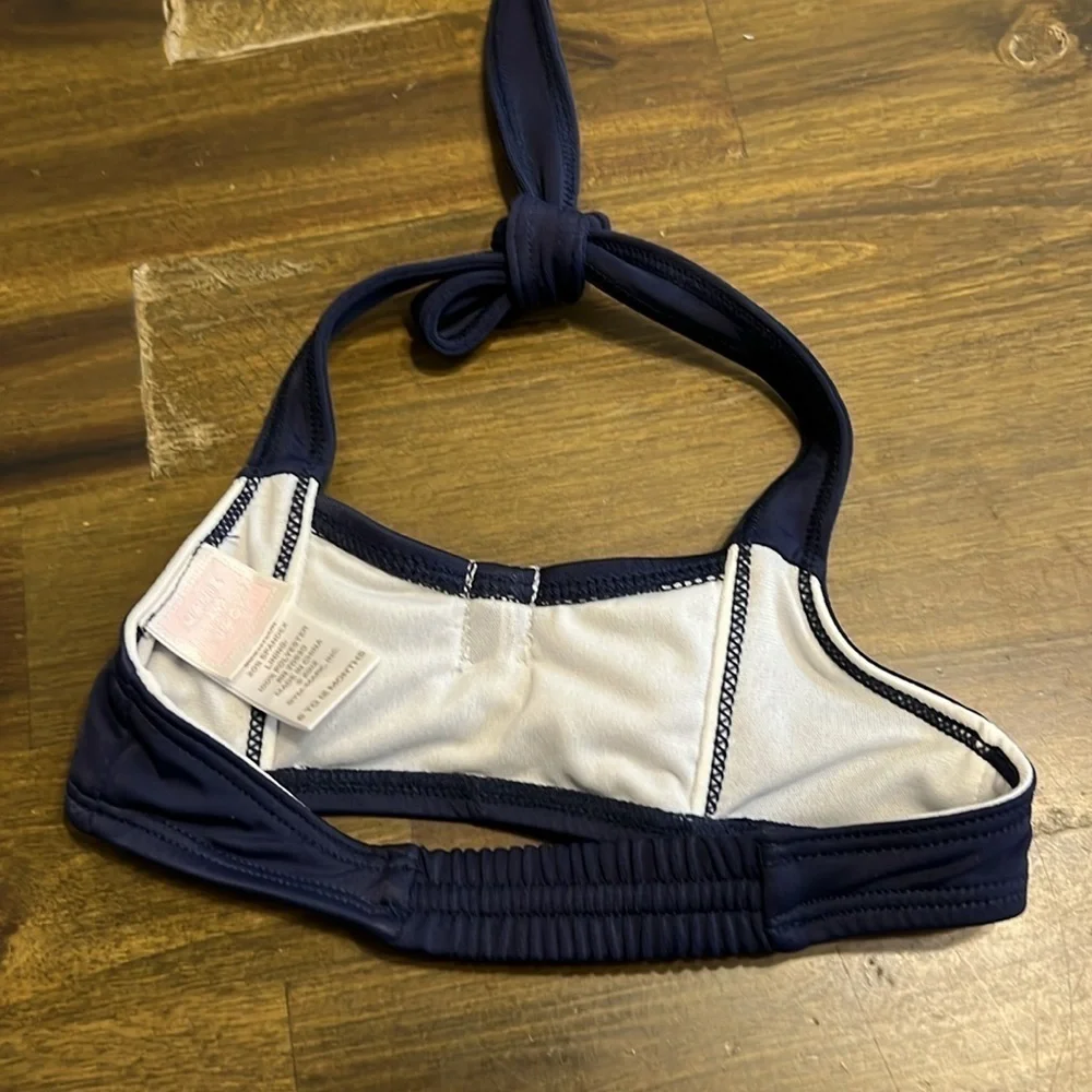 Janie and Jack Bikini Blue White Halter 6-12 Months Two Piece